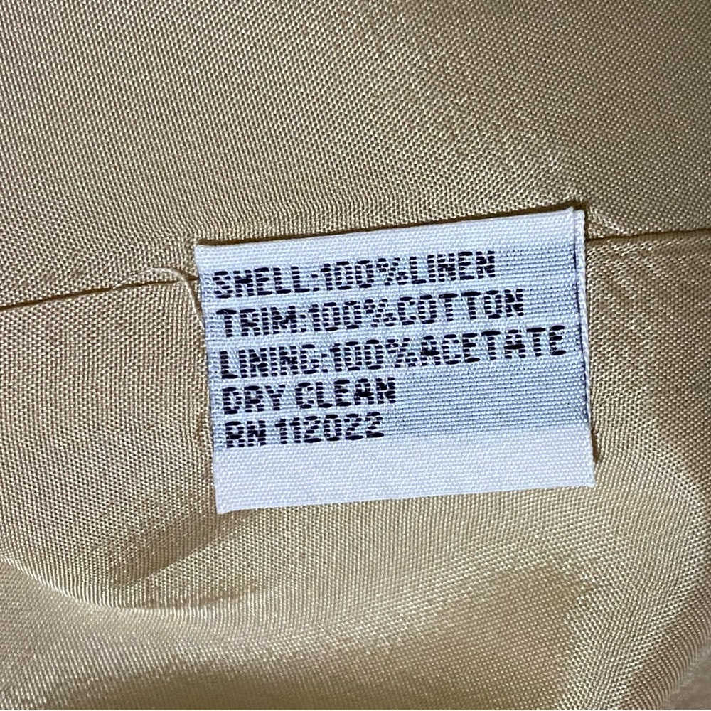 Talbots Beige Midi Linen Skirt Women Size 12 - Picture 8 of 12